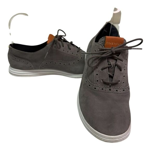 Cole Haan Misha Grand OS Gray Suede Oxford Style Preppy‎  Sneaker Shoes Sz 8.5 - Picture 1 of 10